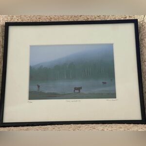Utah Artist Willie Holdman “Moose Gathering” Print